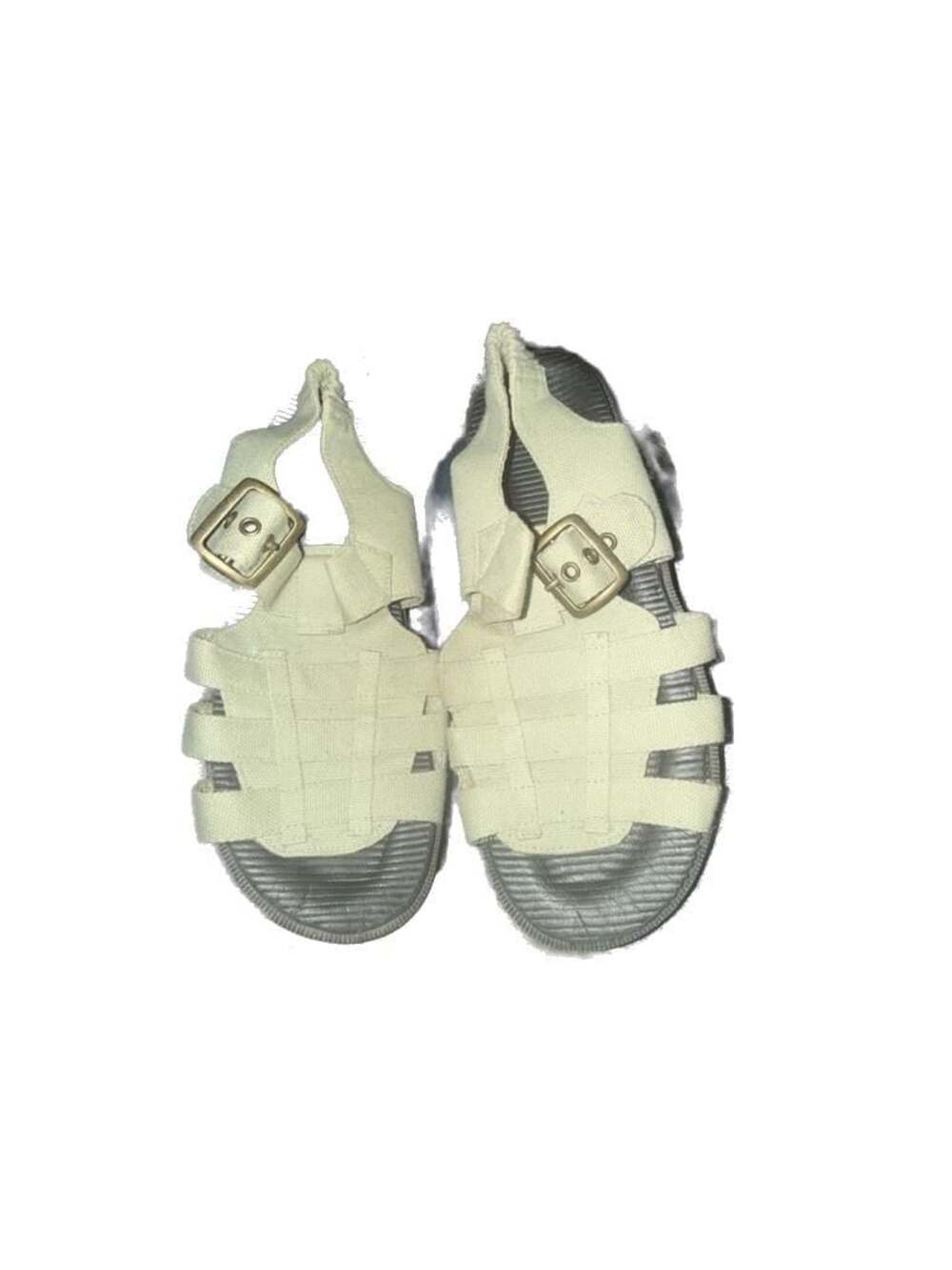 Canvas Fisherman Flat Sandals with Buckle Strap